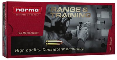 Norma Range & Training 38 Special 158 Grain Full Metal Jacket 50 Rnd - $20.39