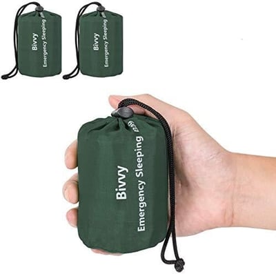 Zmoon Emergency Sleeping Bag 2 Pack Lightweight Survival Sleeping Bags for Camping, Hiking, Outdoor, Activities (Green) - $12.89 w/clipped coupon (Free S/H over $25)