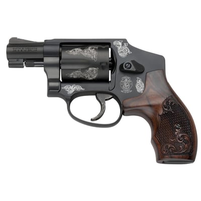 Smith & Wesson 442 38spl Engraved/Blue/Wood C - $709.99 (Free S/H on Firearms)