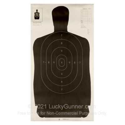 Targets - Champion - Black B27 Paper Silhouette - 100 Targets - $25