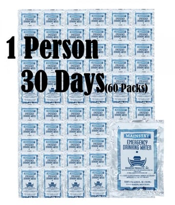 Mainstay Emergency Drinking Water 4.225 oz (60 Pack) - $19.34 + FS over $25 (Free S/H over $25)