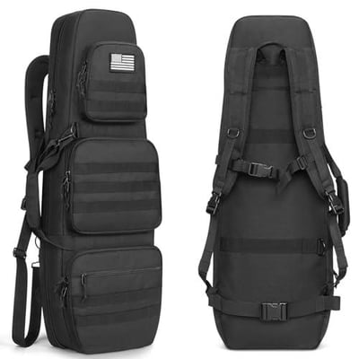 40% off Trakiom 36 Inch Soft Rifle Case Double Rifle Backpack, Tactical Gun Bag with Lockable Zippers, Molle Webbing & Padded Protection for Hunting Shooting Range, Black w/code K6M8PSGZ - $29.99 + FREE Shipping