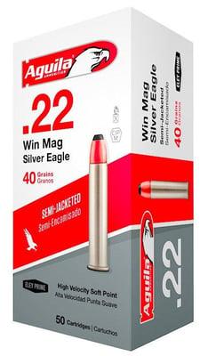 Aguila Ammunition .22 Winchester Magnum Rimfire 40-Grain Jacketed Soft-Point Rimfire Ammunition 50 rounds - $25.49 (Free S/H over $49 + Get 2% back from your order in OP Bucks)