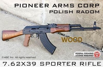 Pioneer Arms Corp Sporter AK 7.62x39 Rifle - $479.95 + S/H