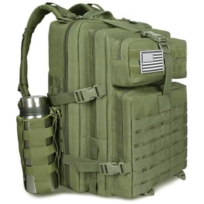 ROGJUK 45L Military Tactical Backpack For Men Highland Assault Large Army Pack 3 Day Molle Bug Out Bag With Water Cup Bag - $20.97 + FREE Shipping