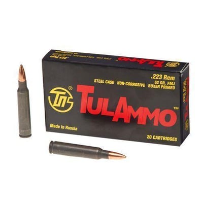 TulAmmo FMJ .223 Remington 62-Grain 20-round box - $19.99 (Free S/H over $49 + Get 2% back from your order in OP Bucks)