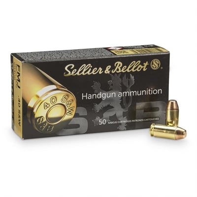 Sellier & Bellot Handgun, .40 Smith & Wesson, FMJ, 180 Grain, 50 Rounds - $16.95 (Buyer’s Club price shown - all club orders over $49 ship FREE)