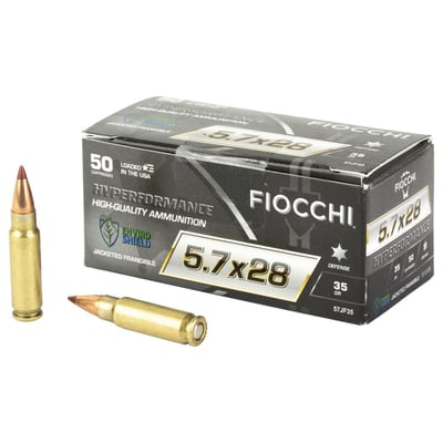 Fiocchi Hyperformance 5.7x28mm Ammunition, 50 Rounds Frangible 35Gr - $24.99 