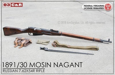 Russian 1891/30 7.62x54R Mosin Nagant Rifle - $299.95