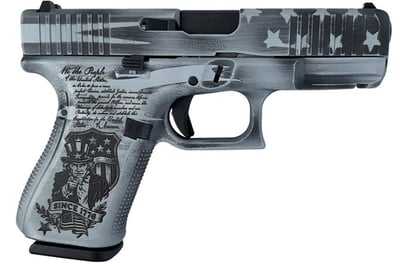 Glock 19 Gen5 9mm PIstol with Custom We Want You Cerakote Gray Finish - $549.99 (Free S/H on Firearms)
