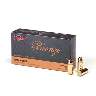 PMC 9mm 115 Grain JHP 1000 Rounds - $393.02 