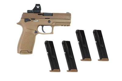 Sig Sauer P320 M18 CA Handgun w/ Vortex Defender-ST 3-MOA Micro Red Dot Range Bundle - Coyote - 24446 - $899 (FREE Shipping over $50)