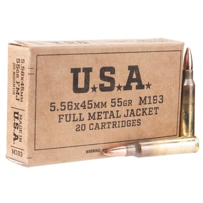 Winchester M193 5.56mm NATO 55gr FMJ 200 Rounds (10 boxes) - $85.50 w/discount auto applied at checkout (at the moment FREE store pick-up only)