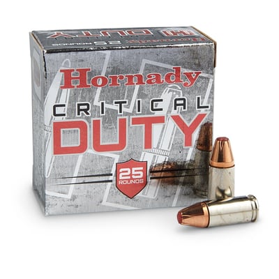 Hornady Critical Duty, 9mm Luger+P, FlexLock, 135 Grain, 25 Rounds - $18.04 (Buyer’s Club price shown - all club orders over $49 ship FREE)