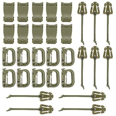 BOOSTEADY Kit of 30 Attachments for Molle Bag Tactical Backpack Vest Belt - $11.99 + FREE Shipping