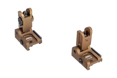 Geissele Automatics Front & Rear Folding BUIS - Desert Dirt - $215 