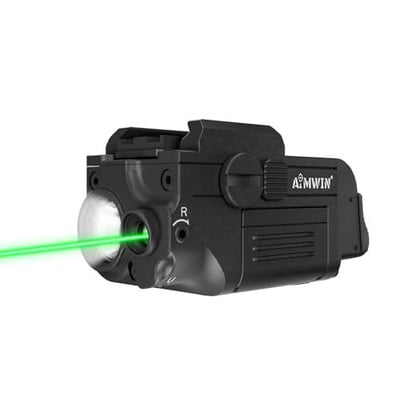 AIMWIN WL10 GL 900 Lumens Light with Green Laser Magnetic Rechargeable Compatible with GL Rail/1913 Picatinny Rail - $55.96 + FREE Shipping