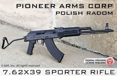 Pioneer Arms Corp Sporter AK 7.62x39 Side Folding Rifle - $499.95 + S/H