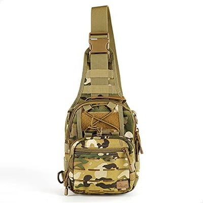 WOLF TACTICAL Compact EDC Sling Bag - Concealed Carry Shoulder Bag for Range, Travel, Hiking, Outdoor Sports (Tan Camo) - $12.99 + FREE Shipping