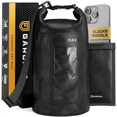 Faraday Bag, Military Grade Shield Bag, Waterproof EMP Cage, Dry Bag for Laptops & Phones, Go Dark Large Faraday Bags - $44.99 + FREE Shipping