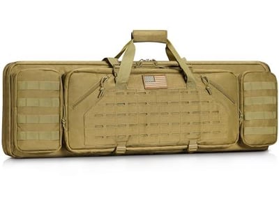 50% off CVLIFE Soft Rifle Case Double Long Gun Bag,with Lockable Zipper and Backpack Strap,Rifle Backpack Rifle Bag Gun Case for Outdoor Hunting Shooting Range w/code FTWQOHKM - $33 + FREE Shipping
