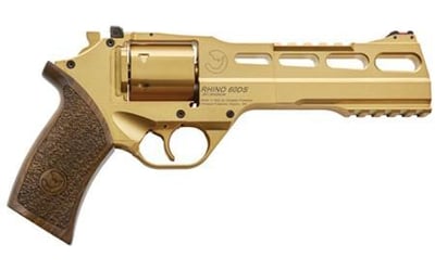 Chiappa Firearms Rhino 60DS 357 Mag 6" 6 Round Gold Plated PVD Walnut Grip - $1179.24