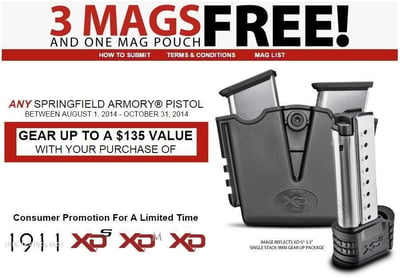 Last 2 days for Springfield 3 Extra Magazines and 1 Mag Pouch FREE Promo - Hurry Up Slickgunners!
