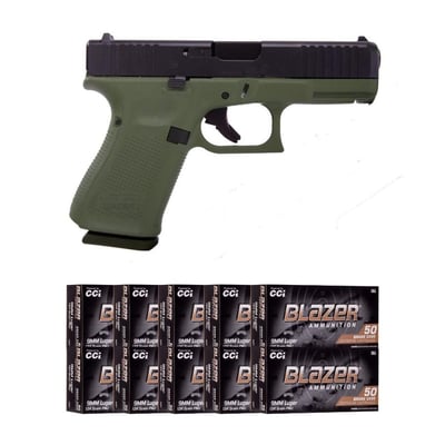 Glock G19 Gen5 9mm Pistol & 500 Rounds of CCI Blazer Brass 9mm 124 Grain Ammo - $540 