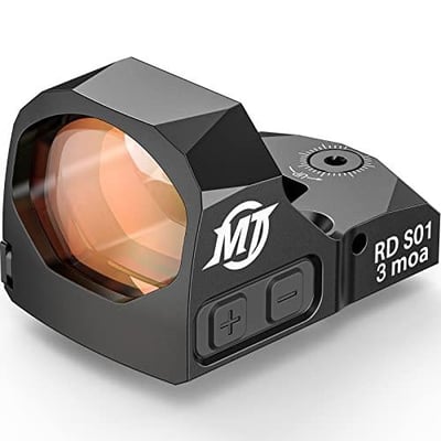 MidTen S01 Shake Motion Awake Mini Red Dot Sight for RMR, Adapter for GL MOS & Picatinny Mount Included, 3 MOA Large Aspheric Lens Parallax-Free 1500G Shockproof - $79.09 w/code "MBYOJZZH" + $10 off coupon + $10 off Prime discount (Free S/H over $25)