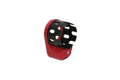 Strike Industries AR Enhanced Castle Nut and Extended End Plate - Red - $41.77