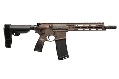 Daniel Defense DDM4 V7 P 5.56mm AR-15 Pistol with Mil Spec Plus Brown Finish and SBA3 Stabilizing Brace - $1699.99 