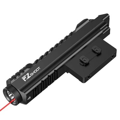 EZshoot 2400 Lumens Rechargeable Rifle Flashlight Compatible with Picatinny and M-Rail, Tactical Red Light Laser Beam with Strobe Mode - $35.2 w/code "HISLGMTM" + FREE Shipping