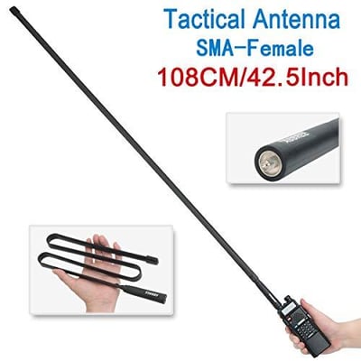 42.5-Inch Length ABBREE SMA-Female Dual Band 144/430Mhz Foldable CS Tactical Antenna for Baofeng UV-5R UV-82 BF-F8HP - $13.99 (Free S/H over $25)