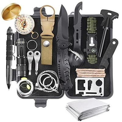 Gifts for Men Dad Christmas Husband Teenage Boy, Survival Kit 28 in 1, Survival Gear Tool Emergency Tactical Equipment Supplies Kits for Families Outdoors Camping Hiking Adventures - $19.99 + FREE Shipping