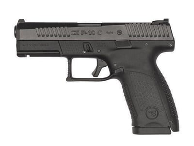 CZ, P-10C, Semi-auto, 9MM, 4" Barrel, 15rd, Polymer Frame And Grips, Trigger Safety, Compact, 3 Dot Sights, Striker Fired, Black Finish - $354.95 