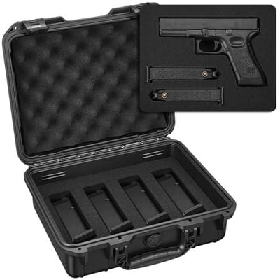 25% off CVLIFE Pistol Case, Gun Cases for Handguns with Dual-Layer Customizable Pre-cut Foam Insert, Shock Proof & Waterproof TSA Approved Firearm Travel Case, Handgun Case for Glock, 9mm Pistol w/code LFS63C8W - $19.49 + FREE Shipping