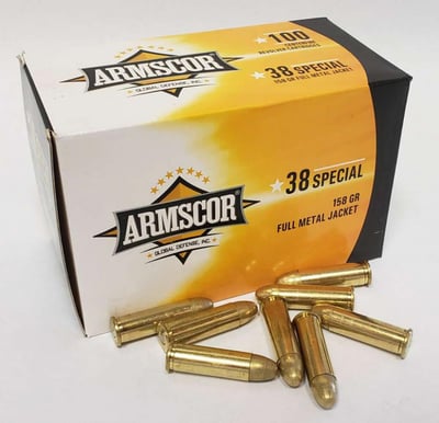 Armscor 38 Special 158 Grain FMJ 100 Rounds - $41.99