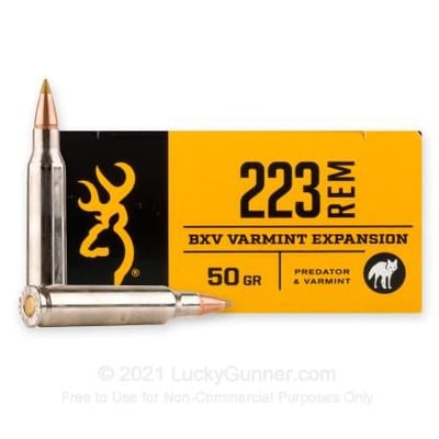 Browning BXV Predator & Varmint 223 Rem 50 Grain Polymer Tip 20 Rounds - $27