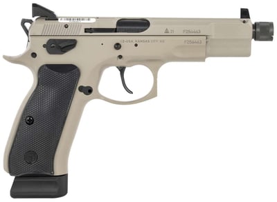 CZ 75 B Omega Gray SR 9mm 5.21" Barrel 18rd 3-Dot Tritium - $593.91 