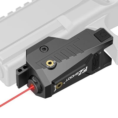 45% off EZshoot Compact Pistol Laser Sight, Green/Red Laser Gun Sight with Adjustable Slide Rail, Rechargeable Low Profile Laser for Pistol Compatible with 21MM Picatinny Rail w/code SRGRNVV4 - $10.44 + FREE Shipping