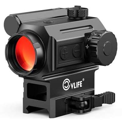 38% off CVLIFE 1X25mm Auto-Brightness Red/Green Dot Sight, Multi-Reticle Motion Awake Quick Detach Scope, 6 MOA Dot & 43 MOA Circle with Flip Up Covers Optics for Picatinny, IPX7 Waterproof & Fogproof w/code XZDF9NHD + FREE Shipping