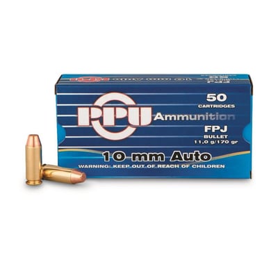 Prvi Partizan 10mm, JFP, 170 Grain, 50 Rounds - $18.04 (Buyer’s Club price shown - all club orders over $49 ship FREE)