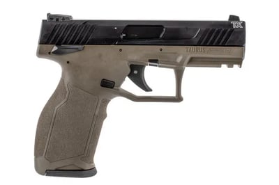 Taurus TX22 22LR Pistol Manual Safety Black/OD Green 16 Round - $279.99
