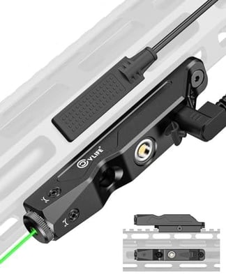 44% OFF CVLIFE Green Laser Sight Compatible with M-Lok Picatinny Rail,Tactical Laser Sight with Magnetic Rechargeable Battery for Rifle,Strobe Capability and Pressure Switch w/code G4ZHTCL4 (Free S/H over $25)