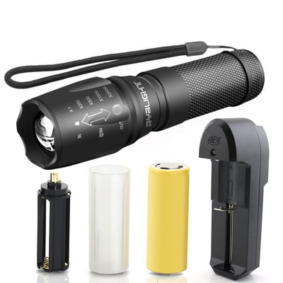Tactical Flashlight 800 Lumens Rechargeable Cree Led Flashlight w/AC Charger & 26650 Battery - $11 + Free S/H over $25 (LD) (Free S/H over $25)