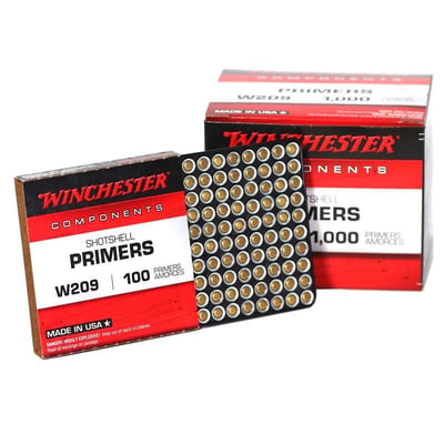 Winchester Ammo W209 Shotshell 209 Shotgun Primers 1000 count - W209 - $87.99 (FREE Shipping over $50)