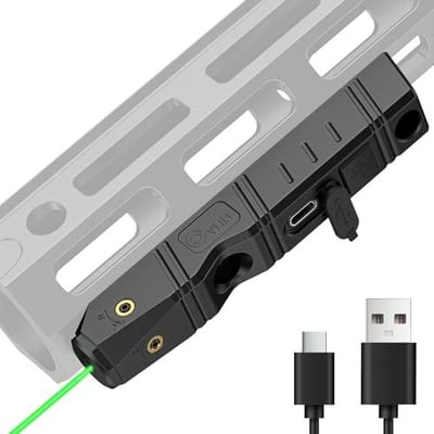 35% off CVLIFE Laser Sight for Rifle, Red/IR/Green Laser Sight Compatible with M-Lok Rail Surface, Ultra Low-Profile Laser for Guns, Rechargeable M-Lok Rifle Laser with Strobe Function w/code KOYGL782 + FREE Shipping