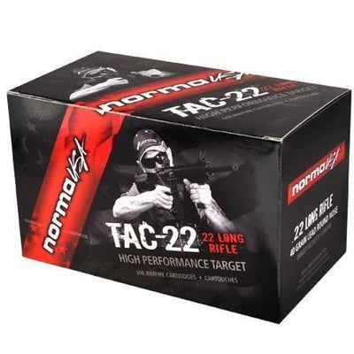 Tactical 22 LR 40 Grain Target Lead Round Nose 500 Round Brick by NORMA - $59.99 (Free S/H over $75, excl. ammo)