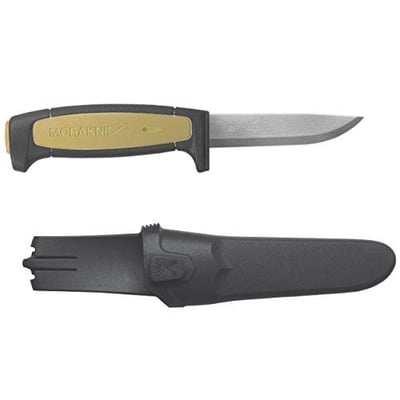 Morakniv Craftline Basic 511 High Carbon Steel Blade Utility Knife & Combi-Sheath, 3.6", Black/Desert Tan - $7.07 (Free S/H over $25)