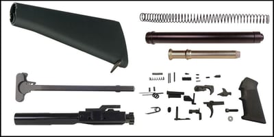 Stock + Buffer Tube Kit: Omega Manufacturing A2 Style AR Fixed Stock - Black + Omega Mfg. AR-15 A2 Rifle Buffer Kit + Recoil Technologies LR-308 / AR-10 Lower Parts Kit + Recoil Technologies Ion Nitride LR-308 Bolt Carrier Group + Omega Mfg. - $214.99 (FREE S/H over $120)